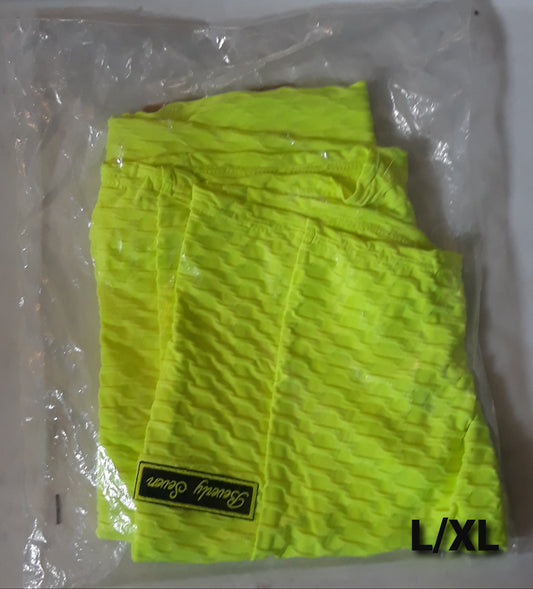 Lime Green Beverly Seven Black Label Workout Shorts