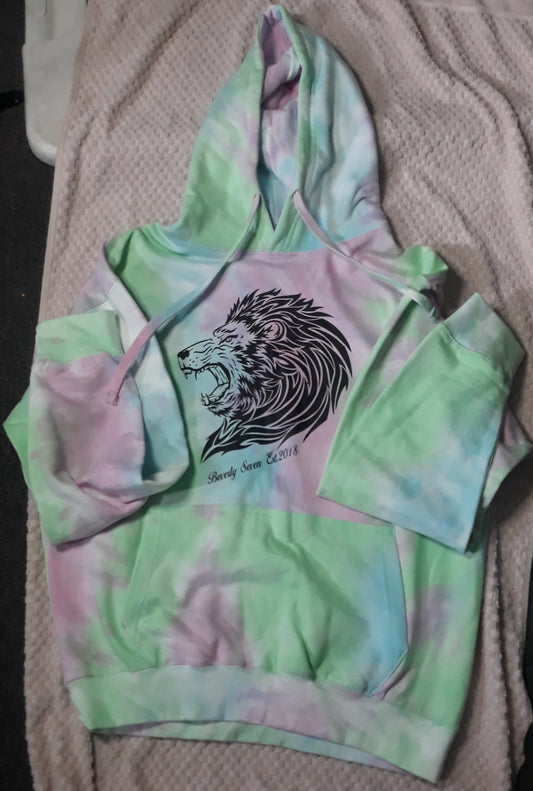 Tye- Dyed Purple Beverly Seven Luxury Fashion Est. 2018 Hoody