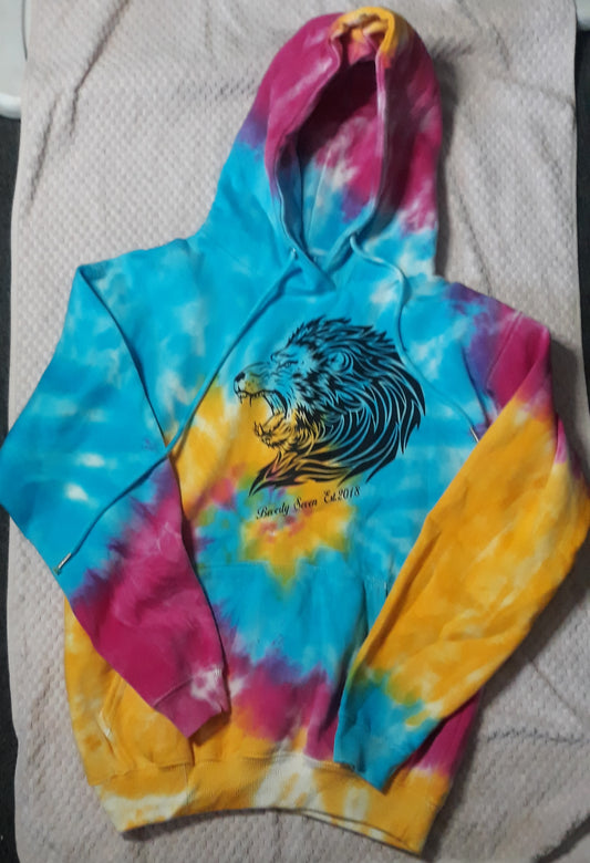 Tye- Dyed Blue Beverly Seven Luxury Fashion Est. 2018 Hoody