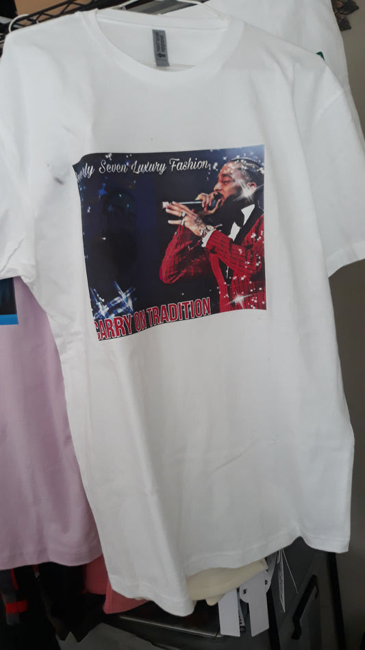 White Nip Carry On Tradition Printed Tee Shirt