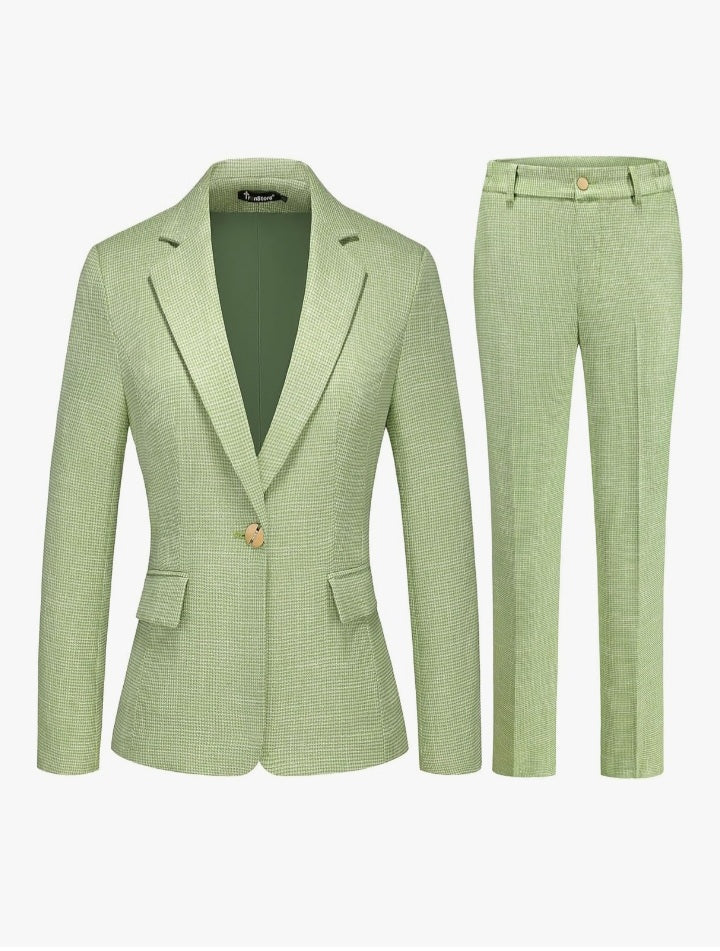 Female Business Suit Set 2 Green