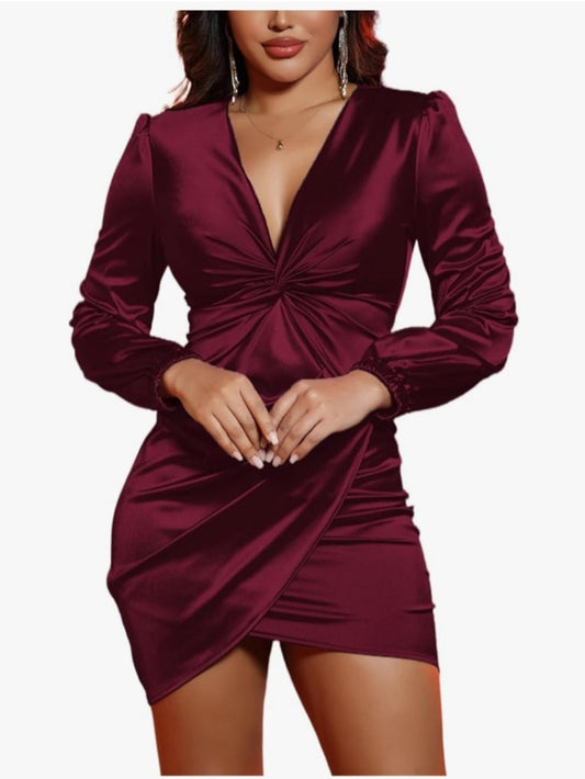 Female Maxi Dress 3 Burgundy